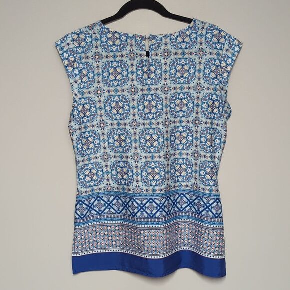 The Limited Blue Cap Sleeve Blouse - Picture 4 of 7